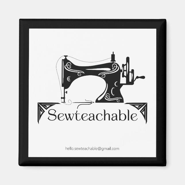 Íman Vintage Sewing Machine, Sewdidable (Frente)