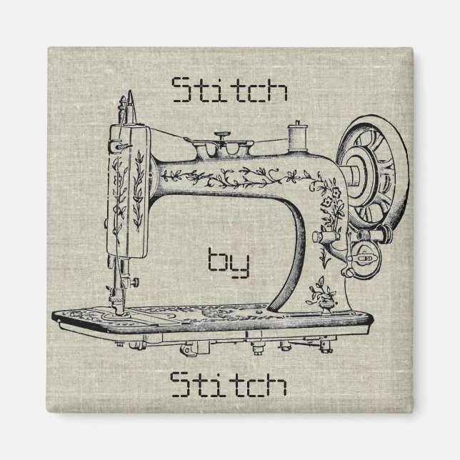 Íman Vintage Sewing Machine Stitch by Stitch (Frente)
