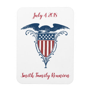 Íman Vintage Shield Red White Blue American Eagers