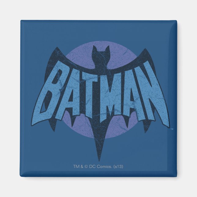 Íman Vintage - Símbolo de Bat Distresso (Frente)