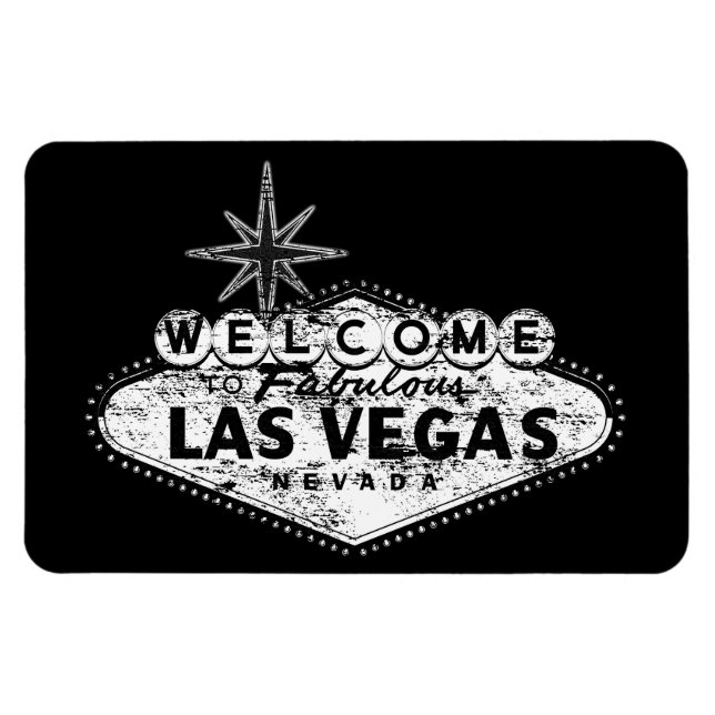 Íman Vintage - Sinal Magnet Em Las Vegas (Horizontal)