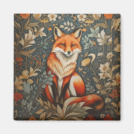Íman Vintage Sitting Fox William Morris Inspirou Floral