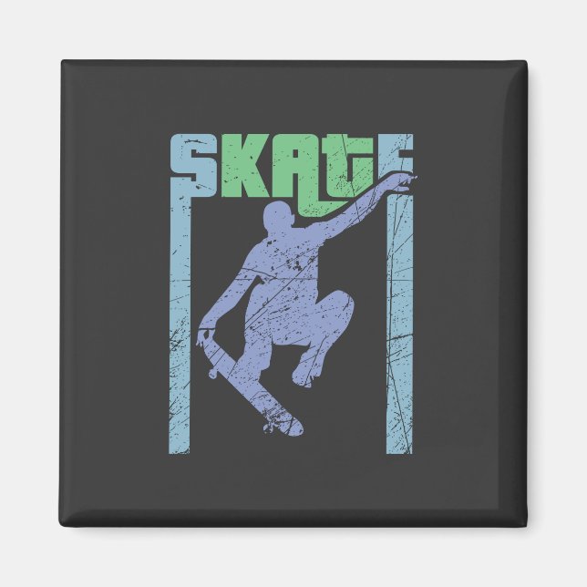 Íman Vintage Skateboard (Frente)