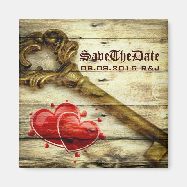 Íman vintage skeleton chave vitoriana do casamento stea (Frente)