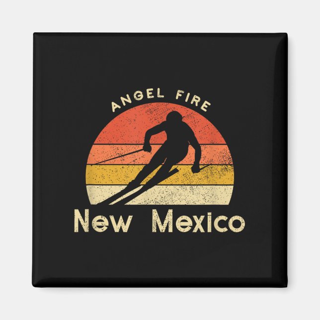 Íman Vintage Ski Angel Fire Novo México (Frente)