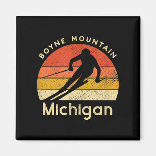 Íman Vintage Ski Boyne Mountain Michigan Mountain