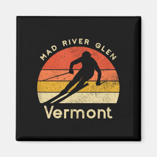 Íman Vintage Ski Mad River Glen Vermont Mountain