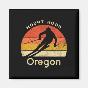 Íman Vintage Ski Mount Hood Oregon Mountain