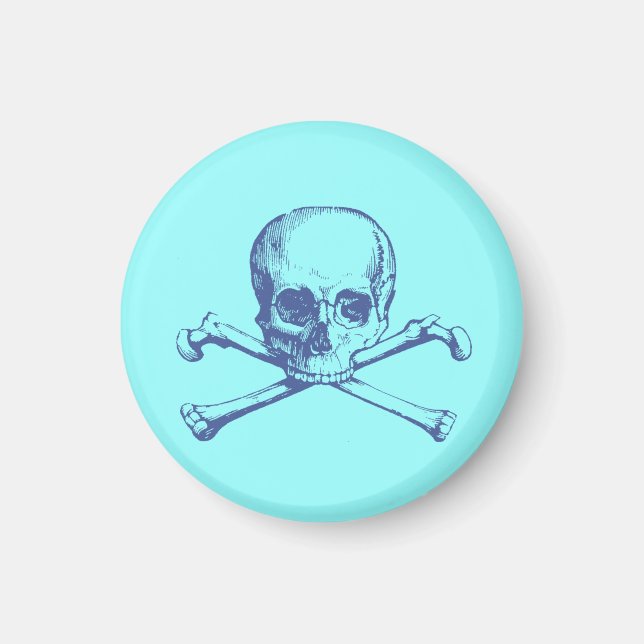 Íman Vintage Skull & Crossbones (Frente)