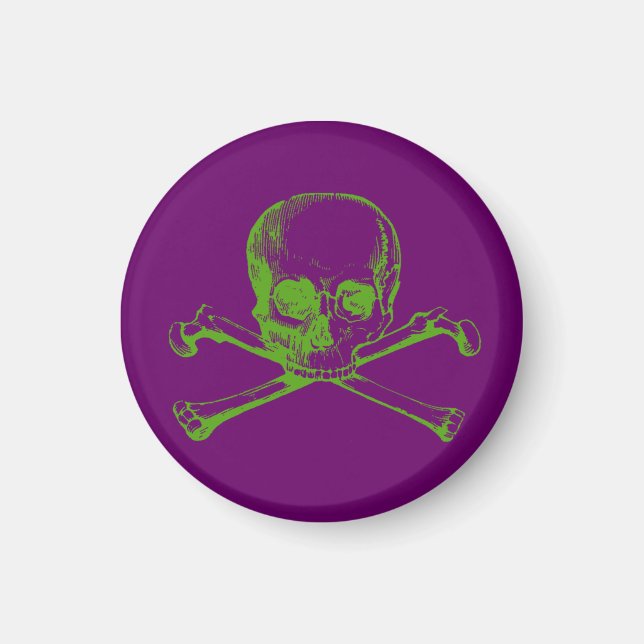 Íman Vintage Skull & Crossbones (Frente)