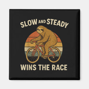 Íman Vintage Sloth Riding Bike Funny Retro Cycling