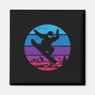 Íman Vintage Snowboard Silhouboard I Retro