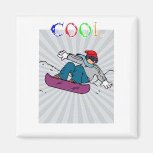 Íman Vintage Snowboarder Snowboard snowboard