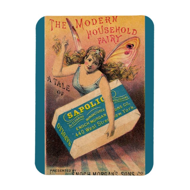 Íman Vintage Soap Ad House Fairy (Vertical)