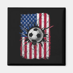 Íman Vintage Soccer 4 De Julho Homens Usa Bandeira Amer