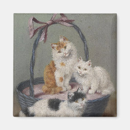 Íman Vintage Sophie Sperlich Cats num cesto