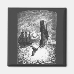 Íman Vintage Sperm Whale Breaking, Animais Marinhos