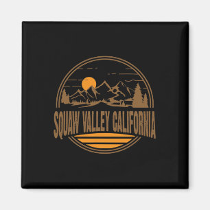 Íman Vintage Squaw Valley Califórnia Montanha Caminhada