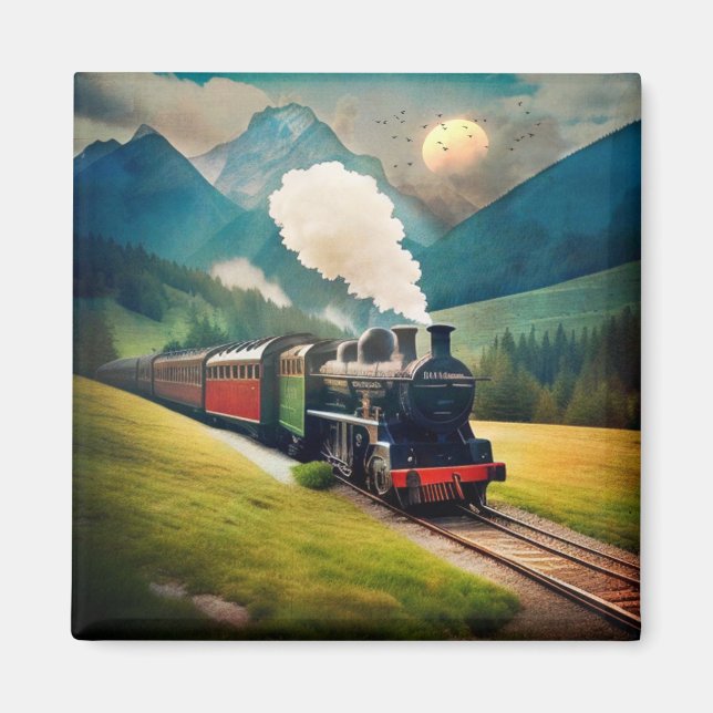 Íman Vintage Steam Train (Frente)