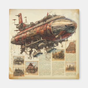 Íman Vintage Steampunk Zeppelin (11)