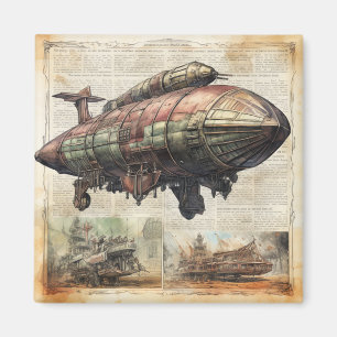 Íman Vintage Steampunk Zeppelin (6)