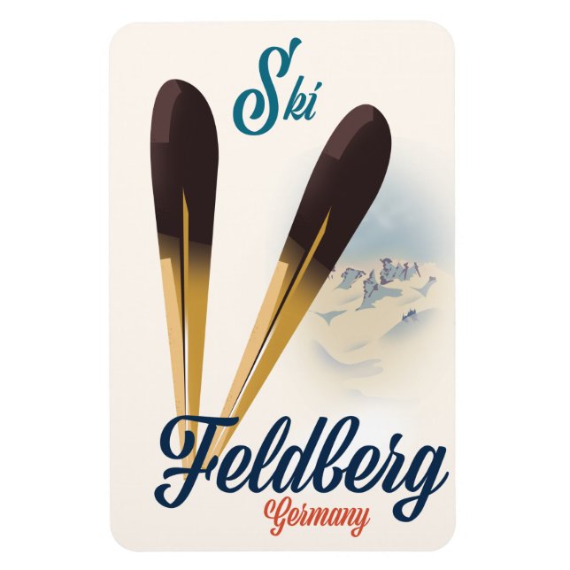 Íman Vintage style Feldberg Alemanha ski poster (Vertical)