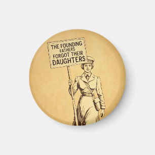 Íman Vintage Suffrags Feminista Protestando Arte