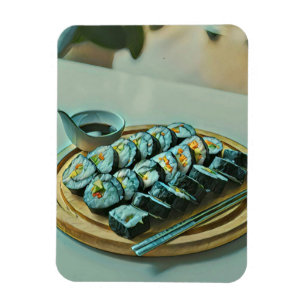 Íman Vintage Sushi Trabalho de arte