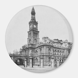 Íman Vintage Sydney Town Hall Fotografia c1898