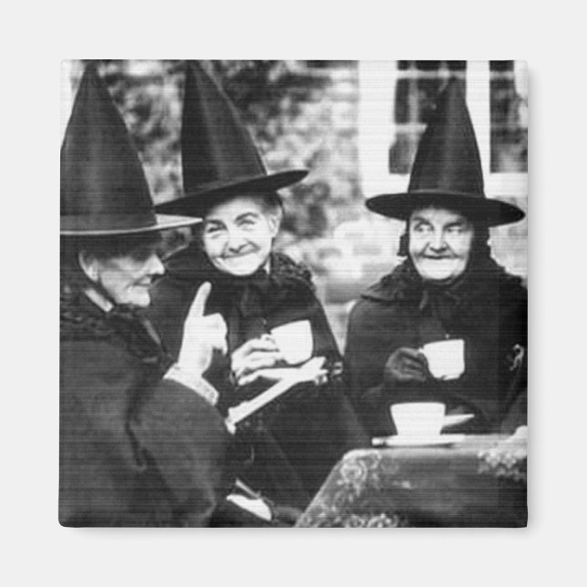 Íman Vintage Tea Witch Magnet (Frente)
