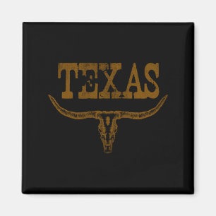 Íman Vintage Texas Longhorn Estado da Estrela Solitária