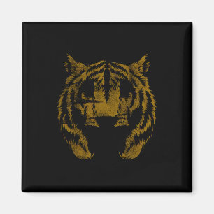 Íman Vintage Tiger Face Tiger Head Wild Cat Lover Gift