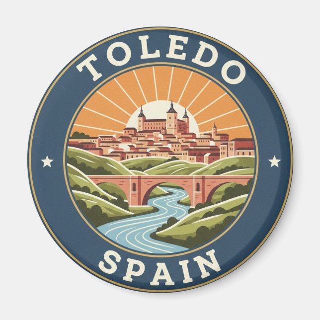 Íman Vintage Toledo Espanha Alcazar (Frente)