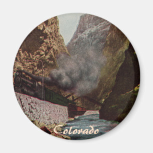 Íman Vintage Train em Royal Gorge Magnet