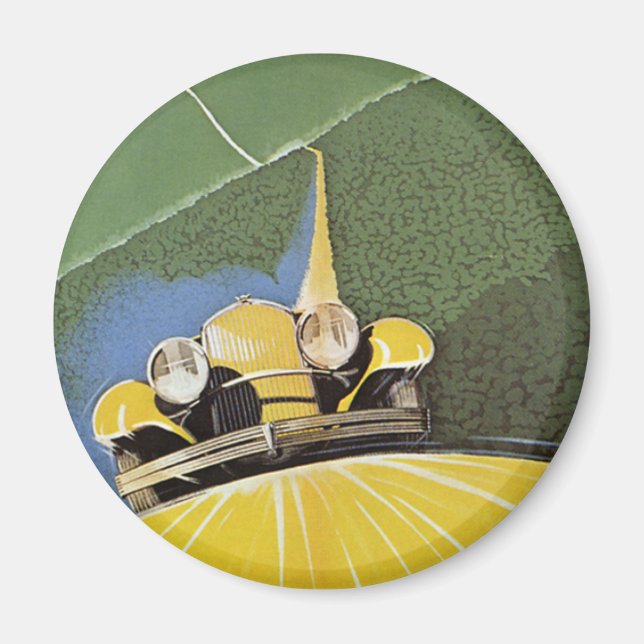 Íman Vintage Transportation, Faróis de um Carro (Frente)