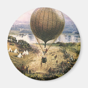 Íman Vintage Transportation, Hot Air Balloon Dirigibles