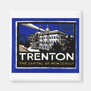 Íman Vintage Trenton NJ Poster