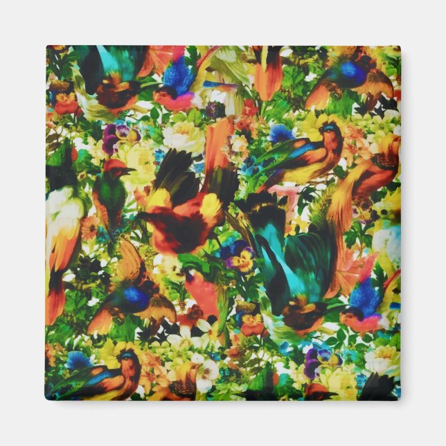 Íman Vintage Tropical Jungle Wilrrots (Frente)