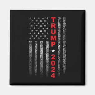 Íman Vintage U.A. Bandeira Americana Trump 2024