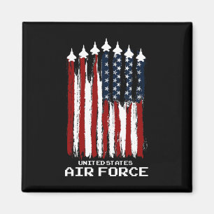 Íman Vintage U Air Force Veterans Usa American Flag 4t