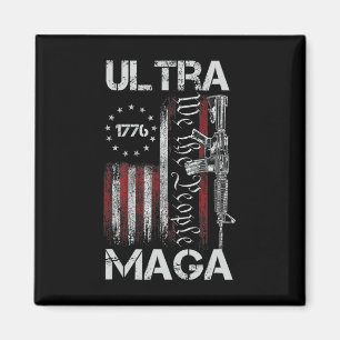 Íman Vintage Usa Flag Ultra Mega Gun Usa 4 De Julho Tr