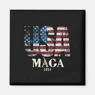 Íman Vintage Usa Flag Ultra Mega Gun Usa 4 De Julho Tr