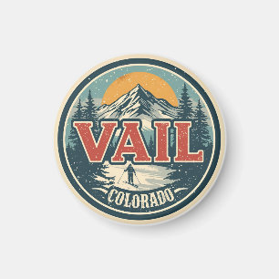Íman vintage Vail colorado ao ar livre inverno neve esq
