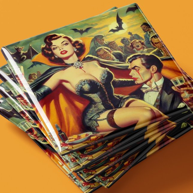 Íman Vintage Vampire Woman (Criador carregado)