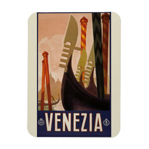 Íman Vintage Venezia Poster - Itália