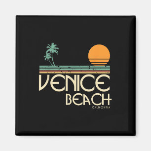Íman Vintage Venice Beach California Sunset Palms