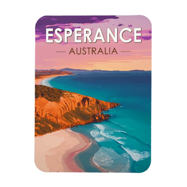 Íman Vintage Viagem de Esperança na Austrália (Vertical)