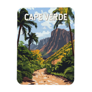Íman Vintage Viagem de ilustração cabo-verdiana