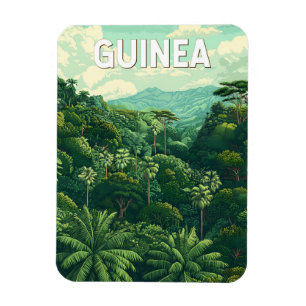 Íman Vintage Viagem de Ilustração da Guiné