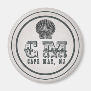 Íman Vintage Victorian Cape May New Jersey Beach Tag
